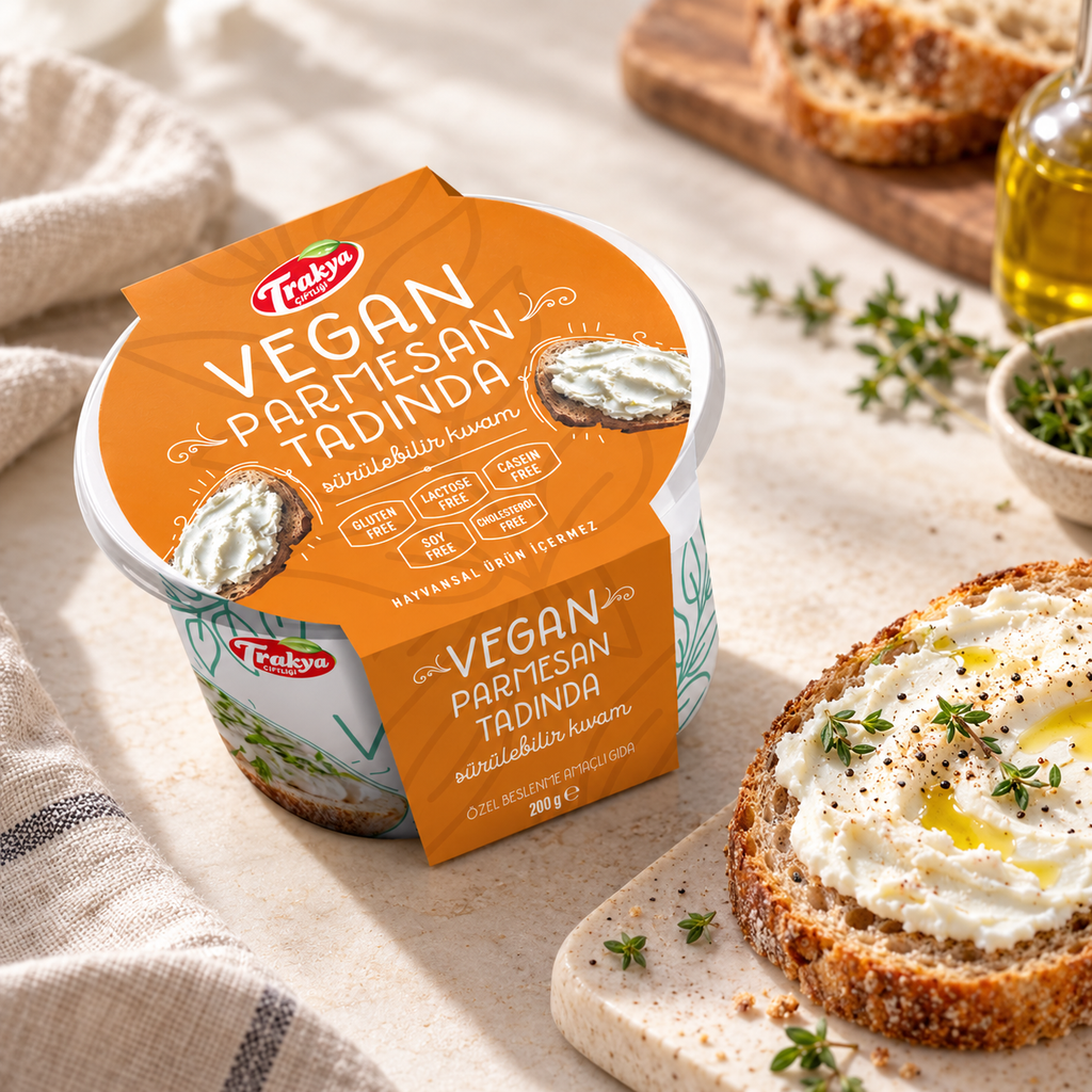 TRAKYA ÇİFTLİĞİ Vegan Krem Parmesan 200 g – sunum önerisi