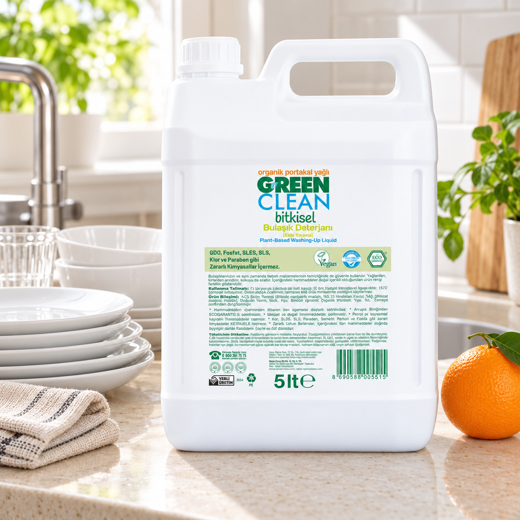 U Green Clean Elde Bulaşık Deterjanı 5 litre – sunum önerisi