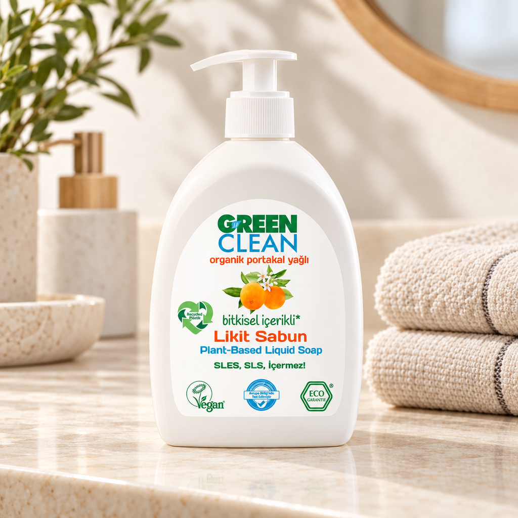 U Green Clean Likit Sabun 500 ml-Portakal – sunum önerisi