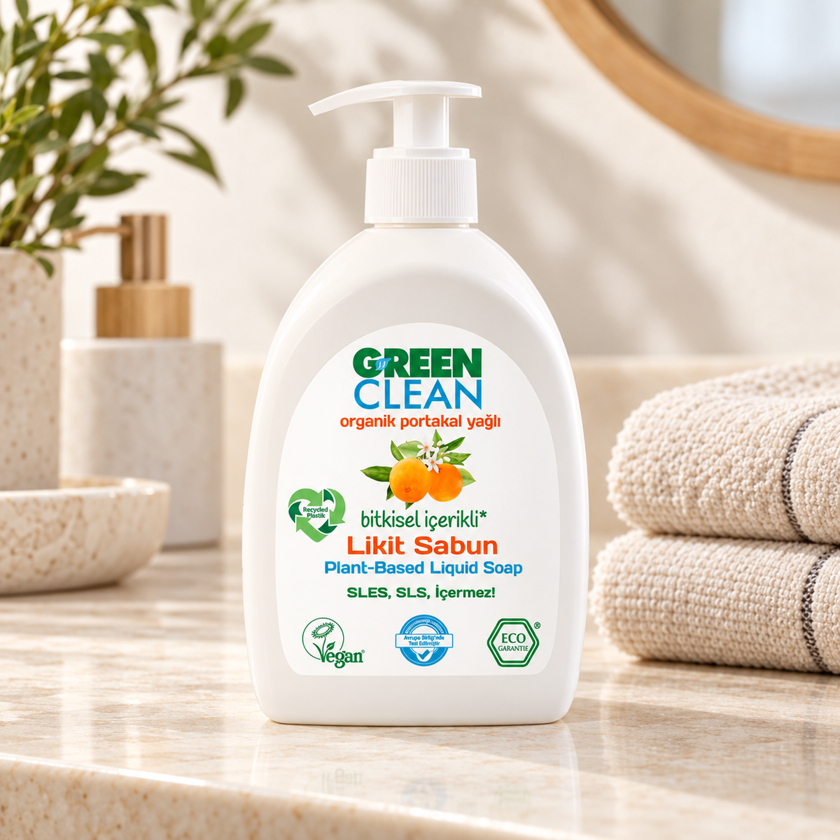 U Green Clean Likit Sabun 500 ml-Portakal – sunum önerisi