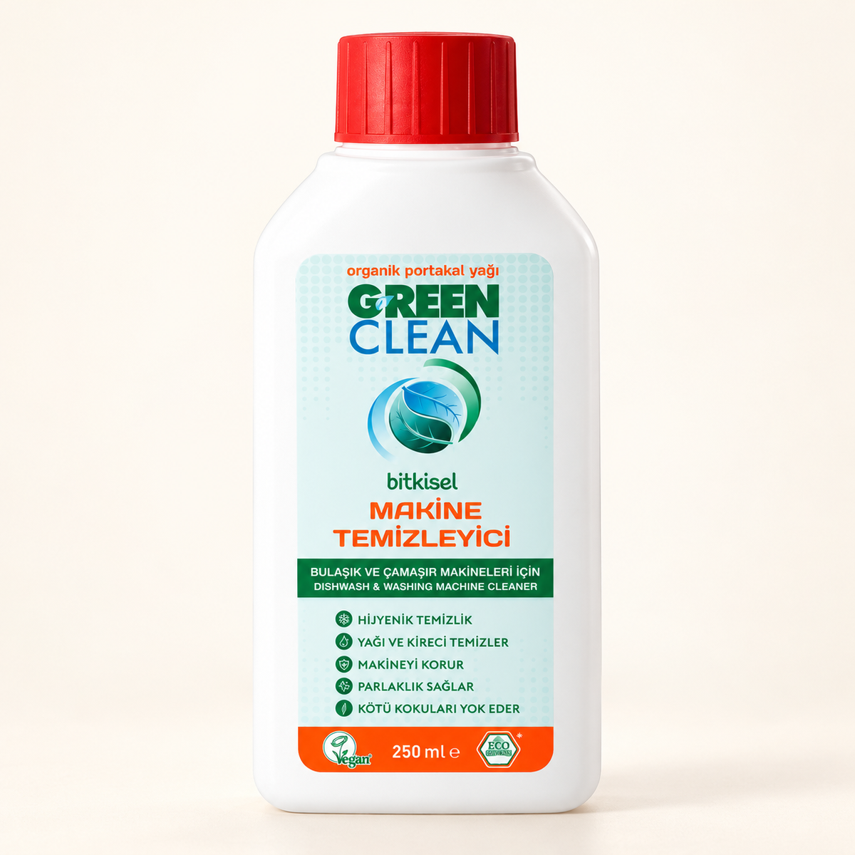 U GREEN CLEAN Makine Temizleyici 250 ml – stüdyo çekimi