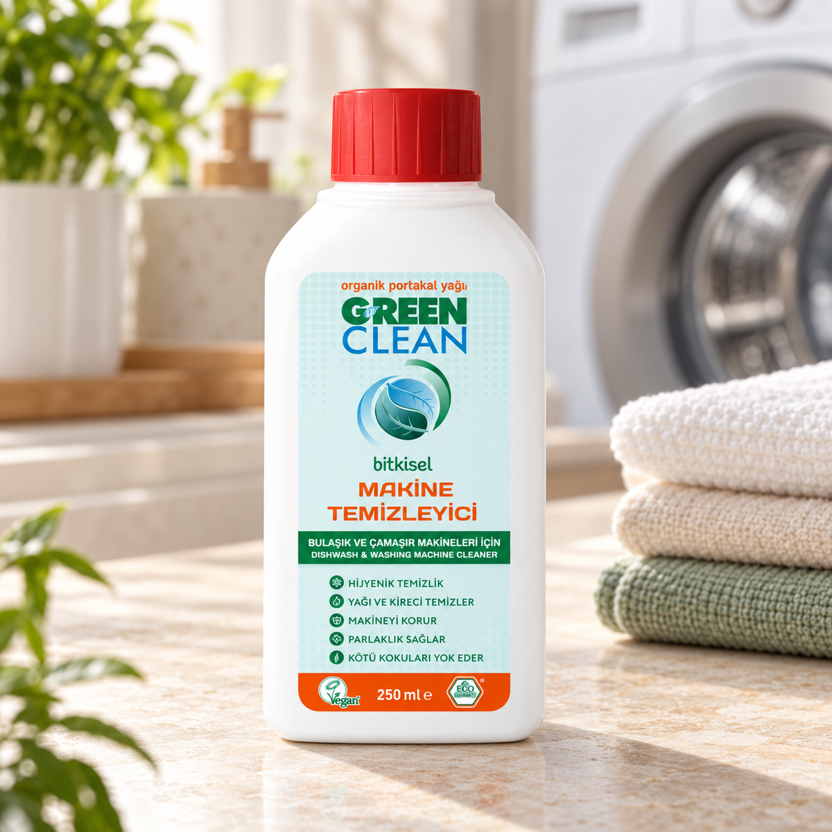 U GREEN CLEAN Makine Temizleyici 250 ml – sunum önerisi