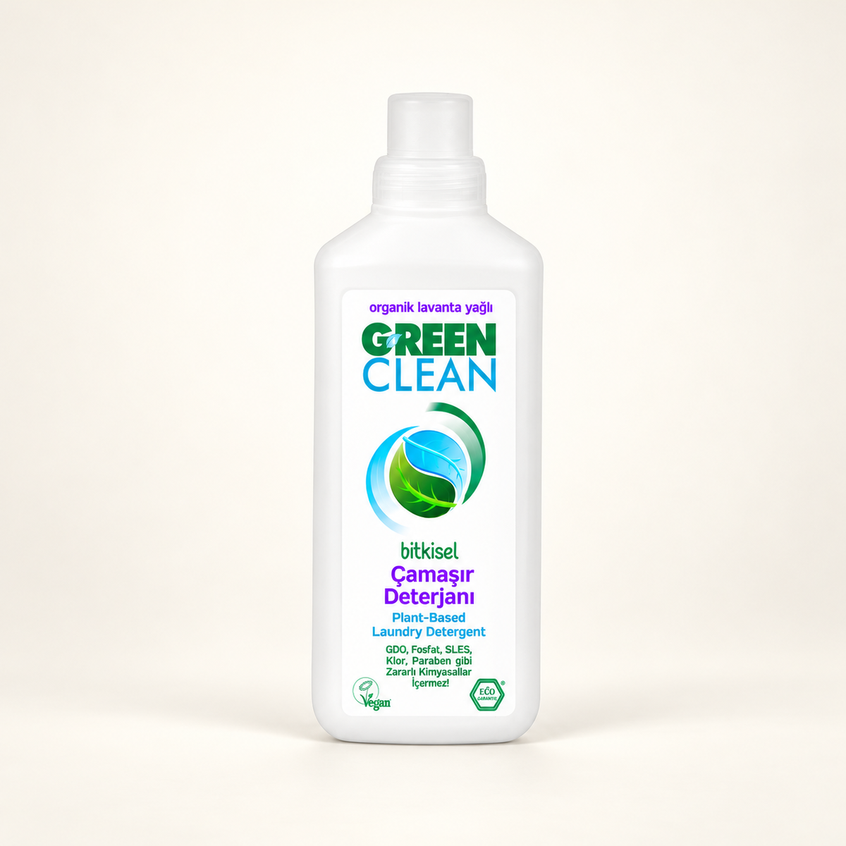 U Green Clean Sıvı Çamaşır Deterjanı 1000 ml-Lavanta – stüdyo çekimi