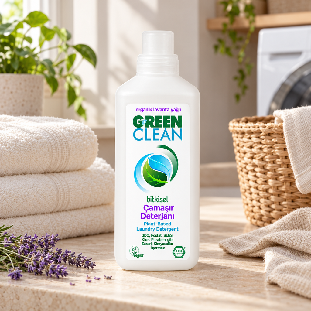U Green Clean Sıvı Çamaşır Deterjanı 1000 ml-Lavanta – sunum önerisi