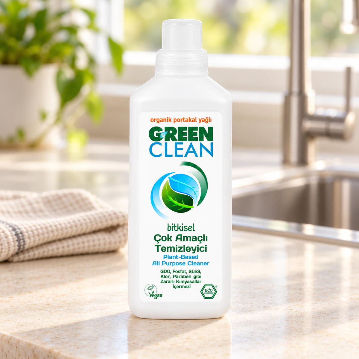 U Green Clean Portakallı Çok Amaçlı Temizleyici, mutfak ortamı
