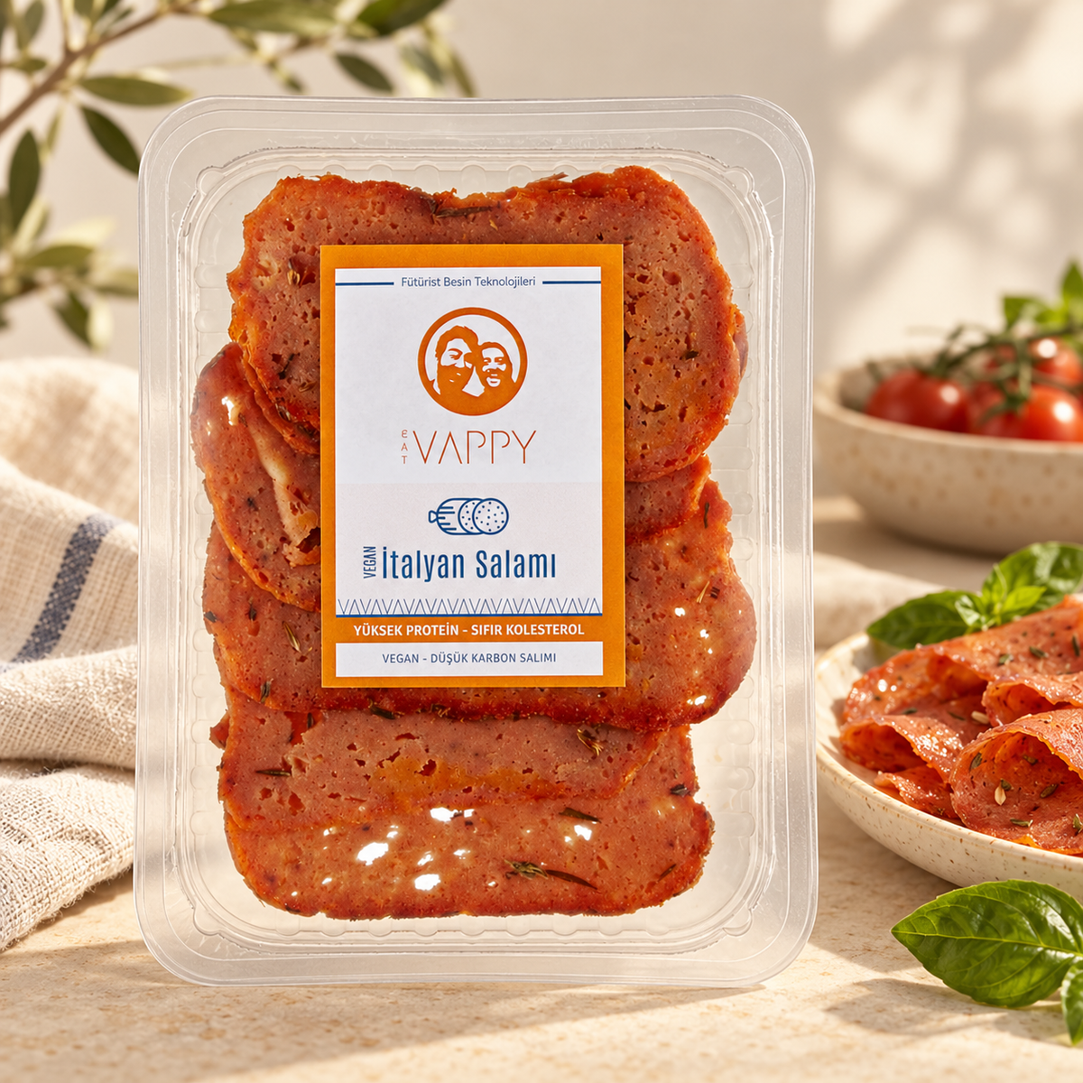 VAPPY Vegan İtalyan Salamı 100 g – sunum önerisi