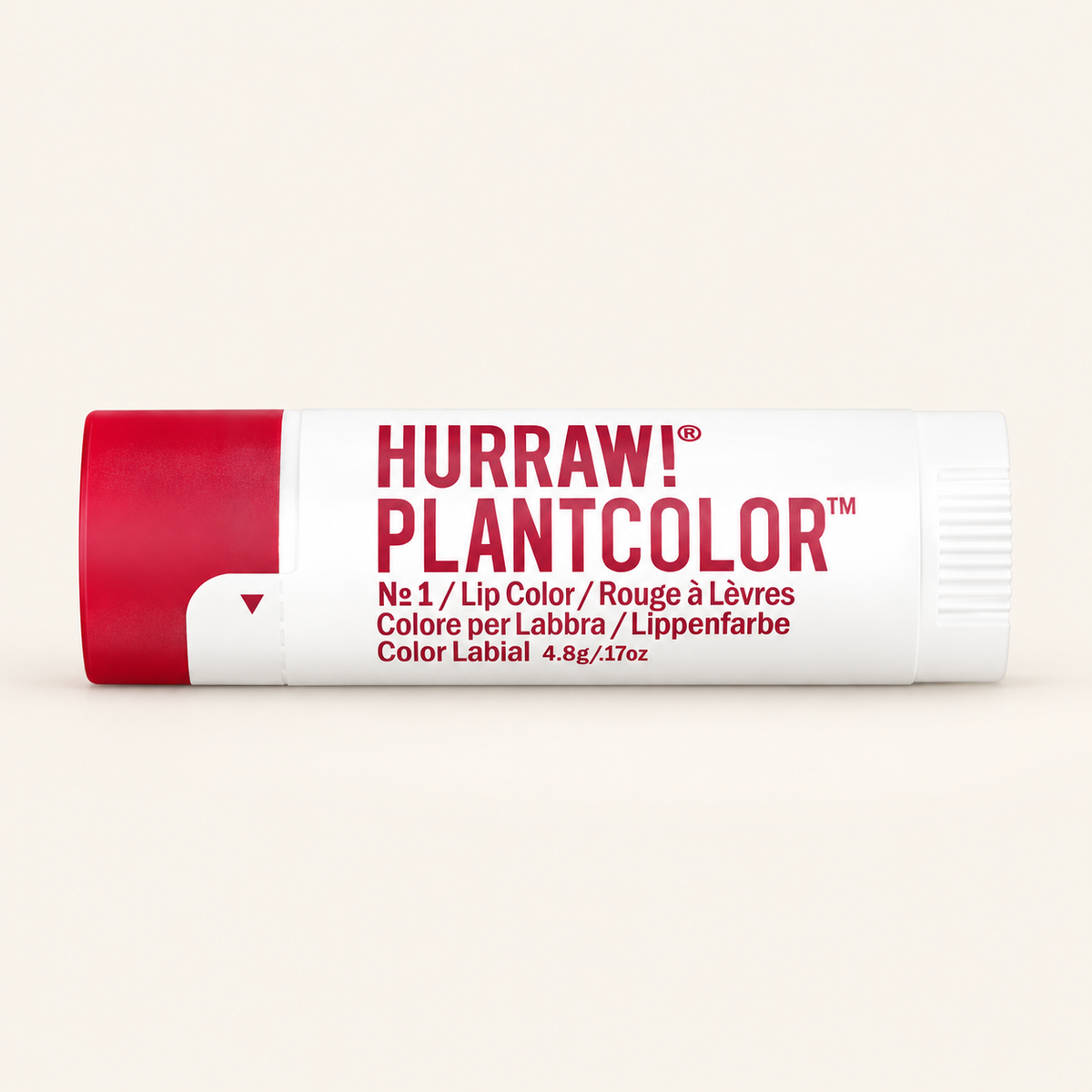 HURRAW PLANTCOLOR Vegan Ruj 4,8 g  No 1 – stüdyo çekimi