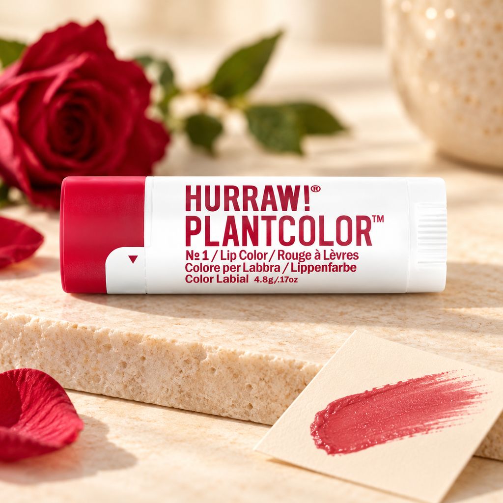 HURRAW PLANTCOLOR Vegan Ruj 4,8 g  No 1 – sunum önerisi