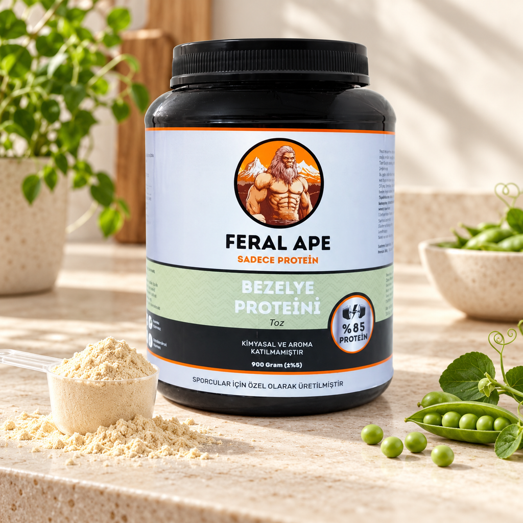FERAL APE Bezelye Proteini ( İzole toz protein) 900 g – sunum önerisi
