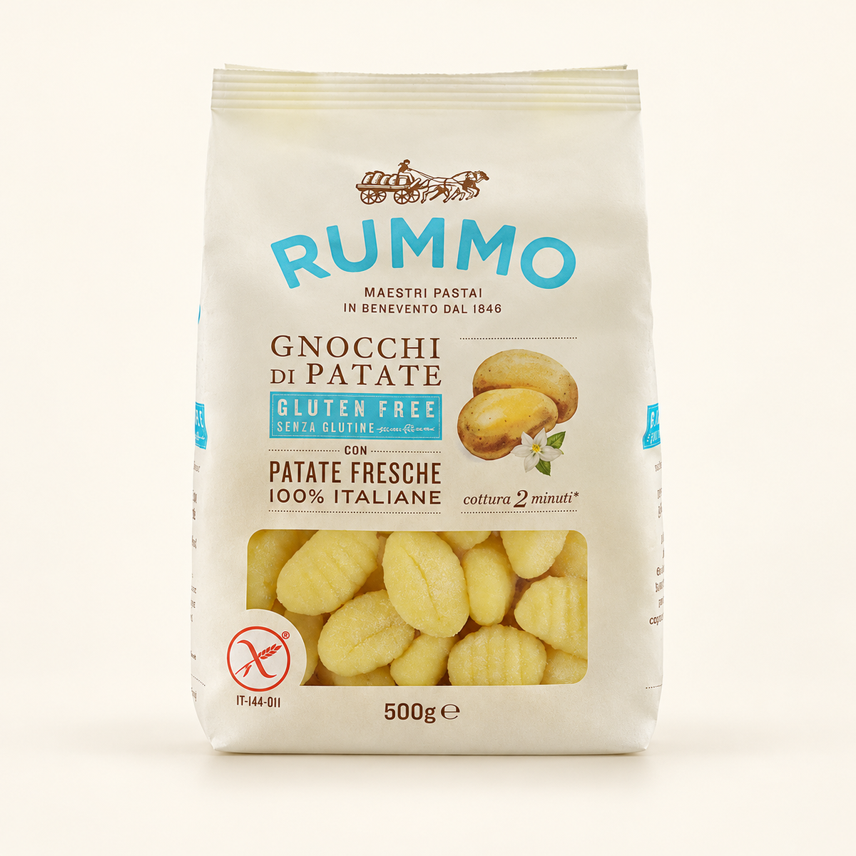RUMMO Glutensiz Patatesli Gnocchi Makarna 500 g – stüdyo çekimi