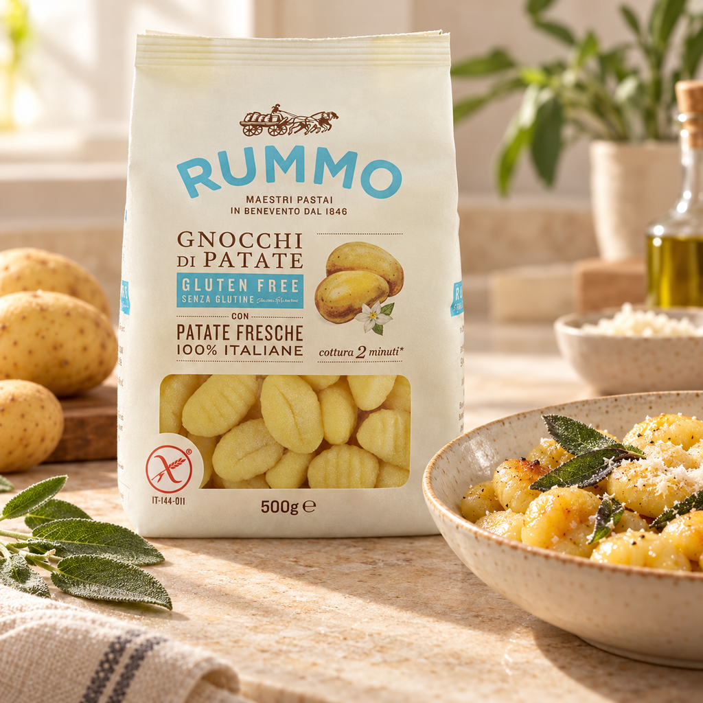 RUMMO Glutensiz Patatesli Gnocchi Makarna 500 g – sunum önerisi