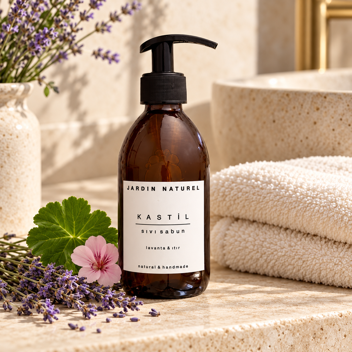 JARDIN NATUREL Kastil Sıvı Sabun Lavanta Itır 250 ml – sunum önerisi
