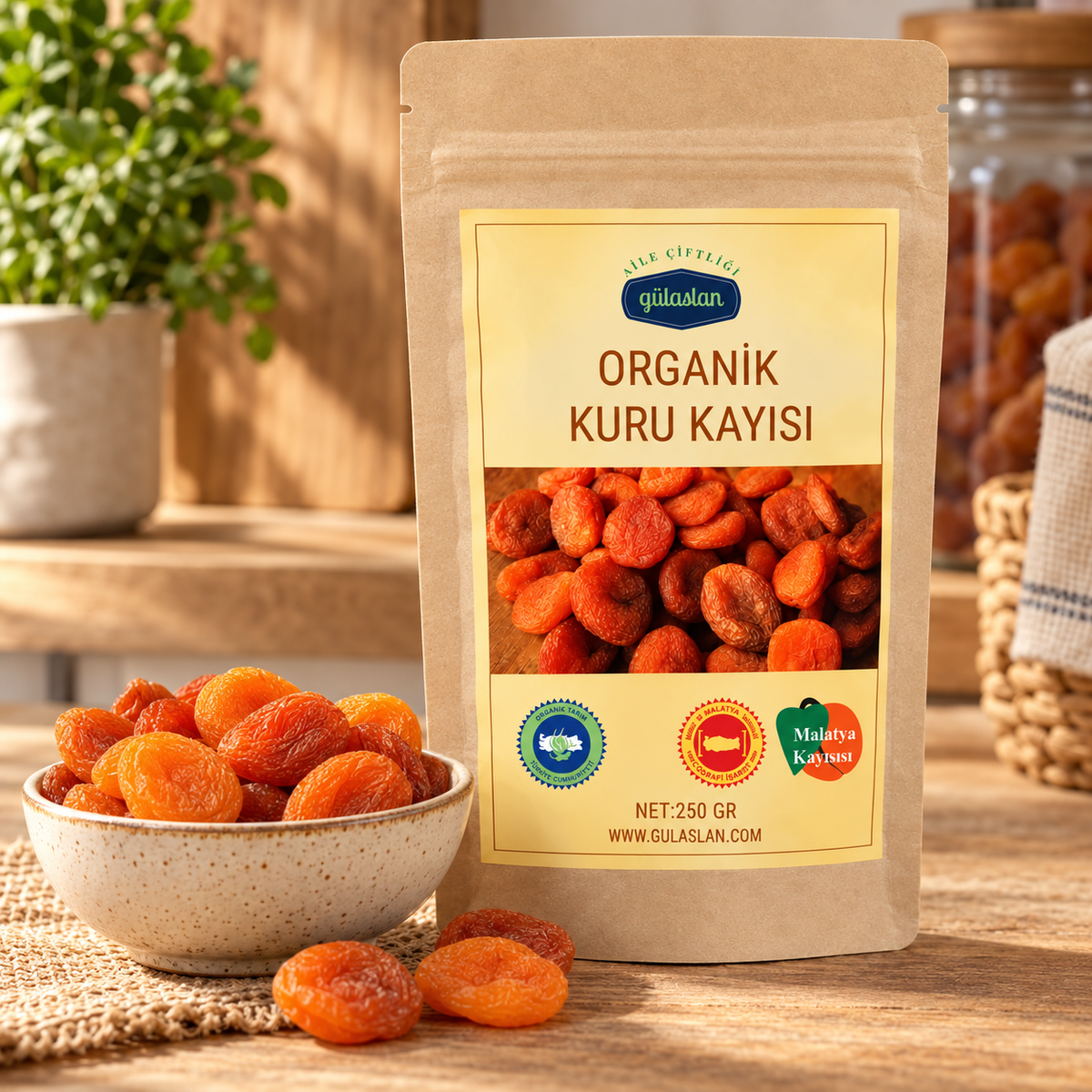 Gülaslan Organik Kuru Kayısı 250 g. – sunum önerisi