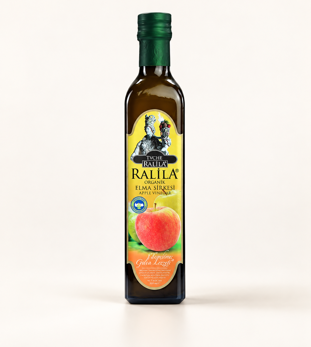 RALİLA Organik Elma Sirkesi 500 ml – stüdyo çekimi
