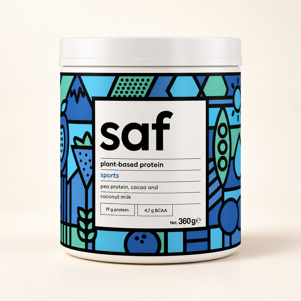 SAF Protein Superfood Mix Sports 360 g – stüdyo çekimi