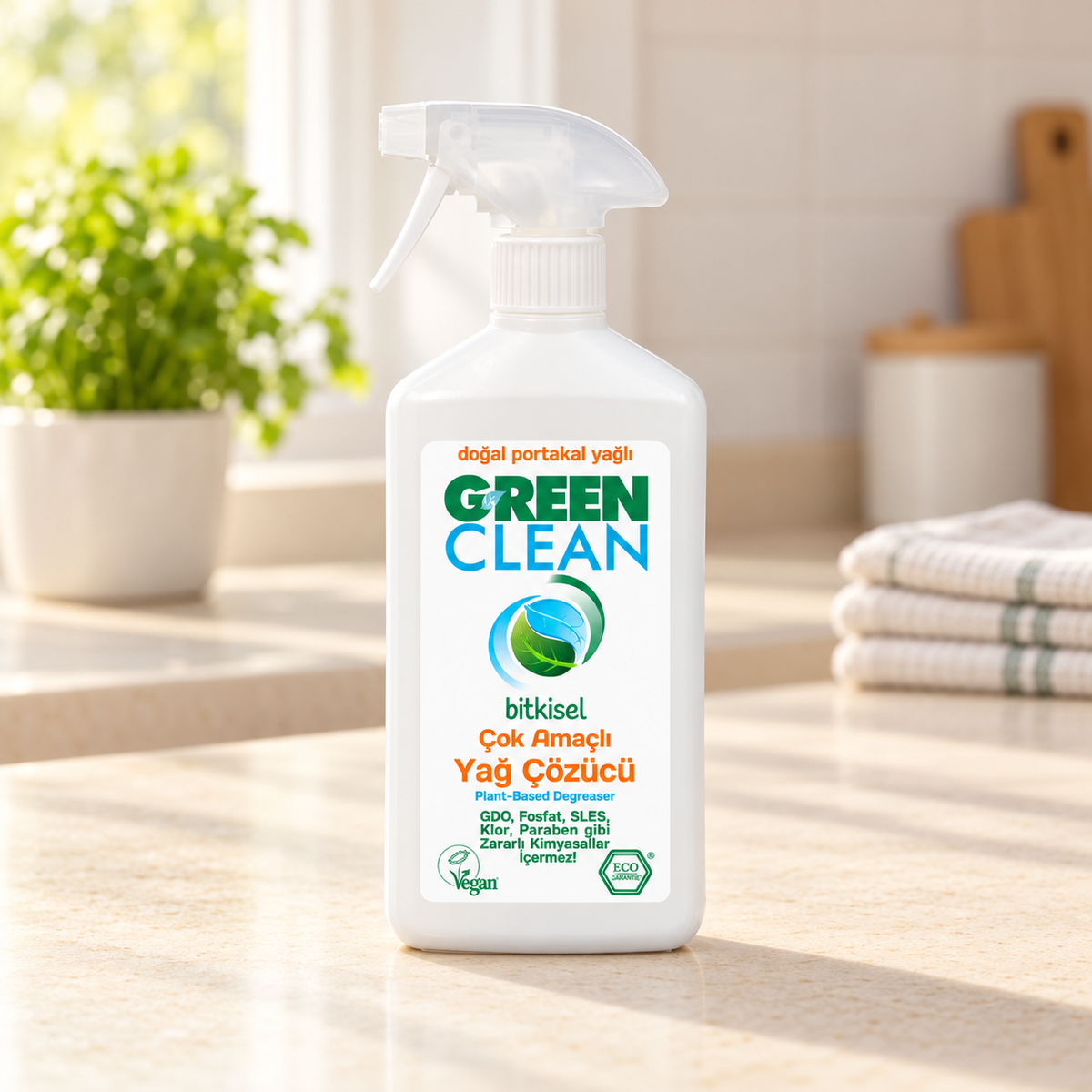 U Green Clean Çok Amaçlı Yağ Çözücü 500 ml – sunum önerisi