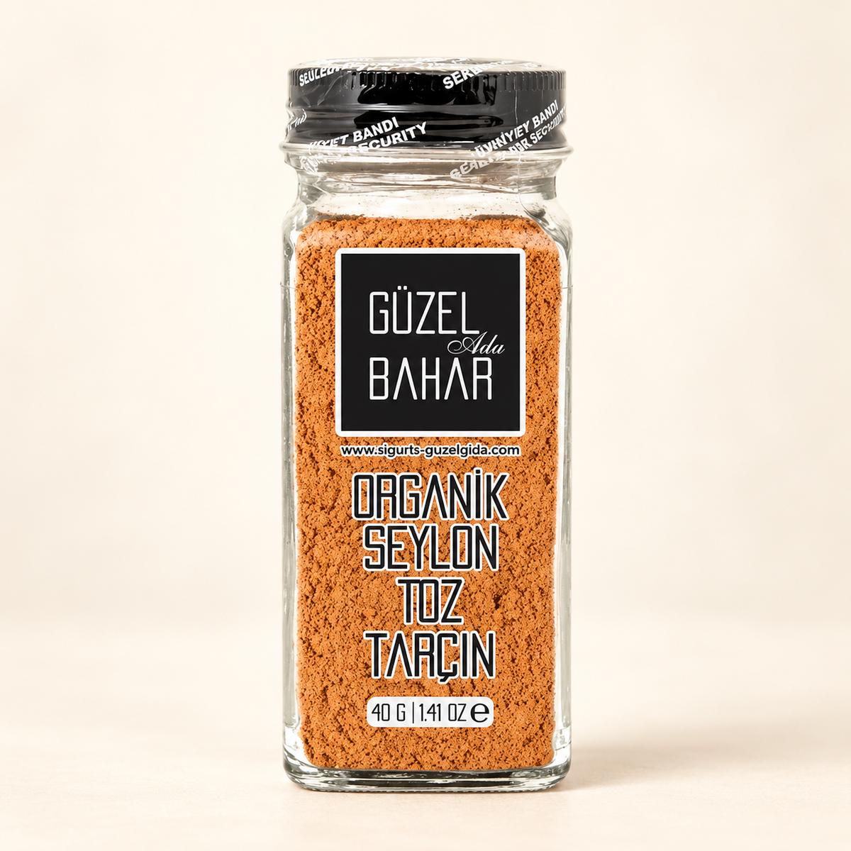 GÜZEL BAHAR Organik Seylan Toz Tarçın 40 g – stüdyo çekimi