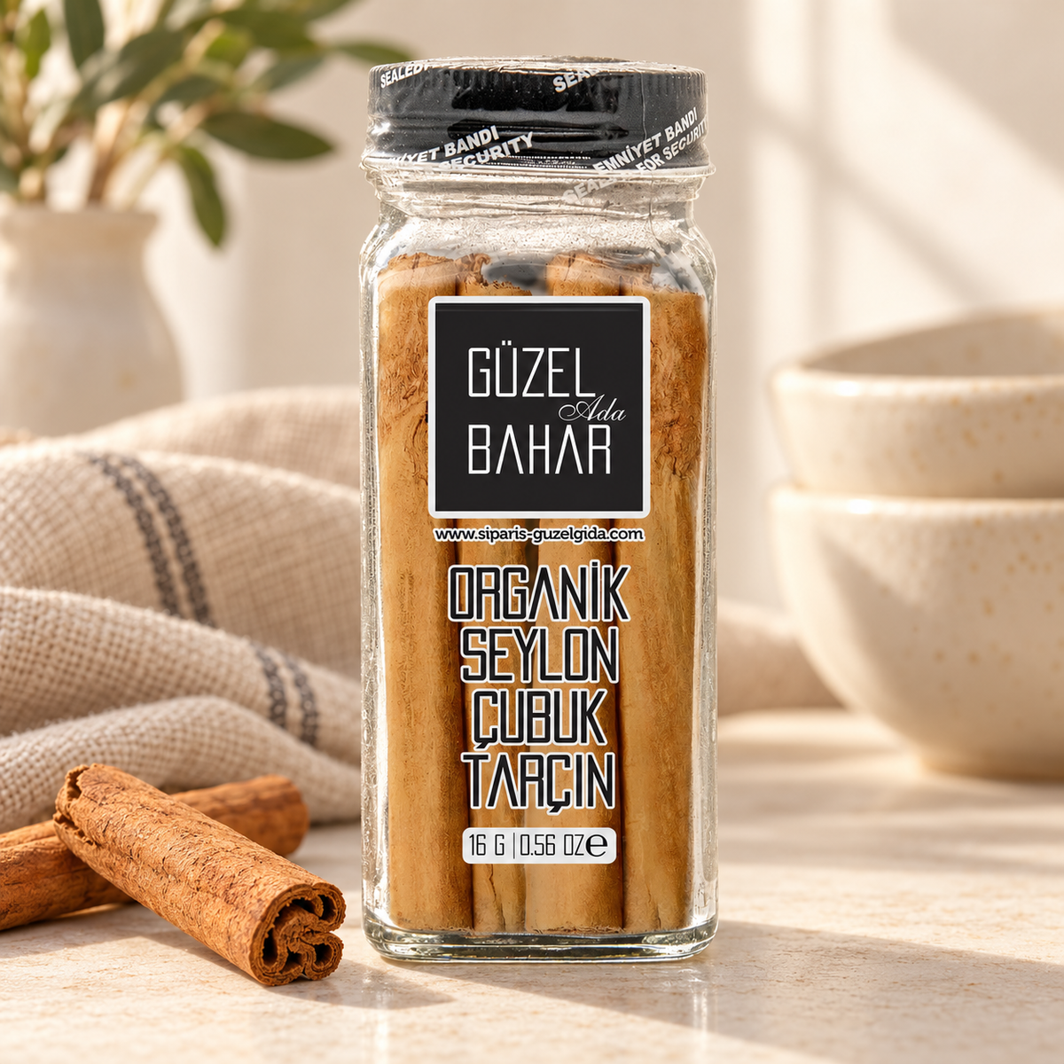 GÜZEL BAHAR Organik Seylan Çubuk Tarçın 16 g – sunum önerisi