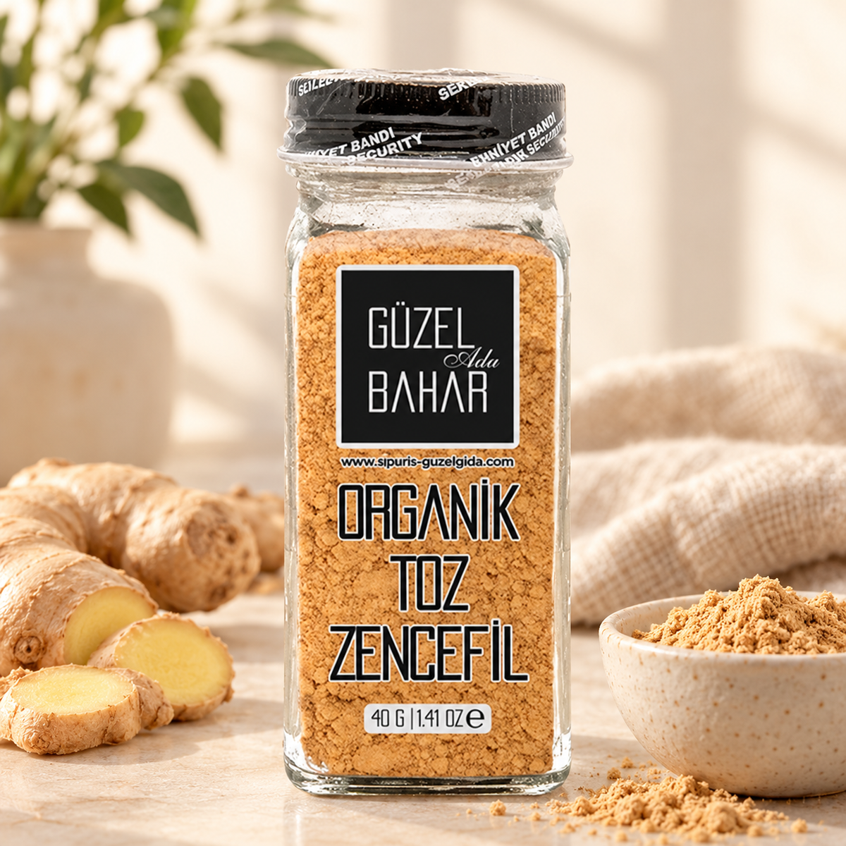 GÜZEL BAHAR Organik Toz Zencefil 40 g – sunum önerisi
