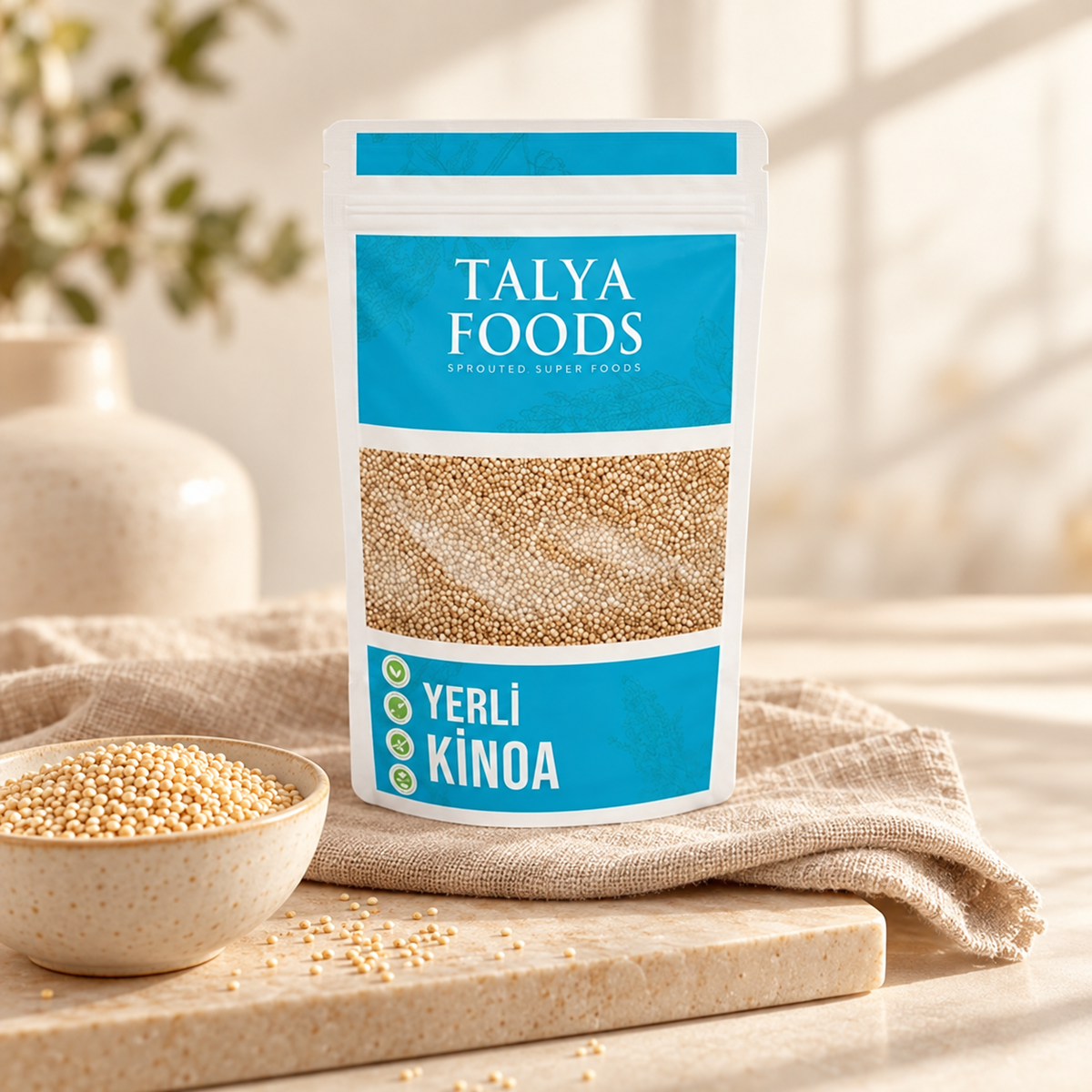 TALYA FOODS Glutensiz Yerli Kinoa 500 g – sunum önerisi