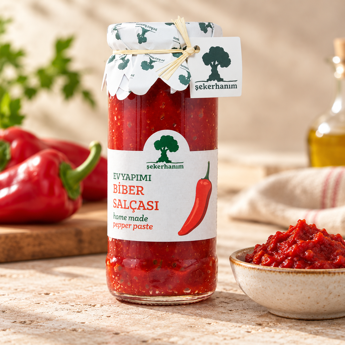 ŞEKERHANIM Biber Salçası 250 g. – sunum önerisi