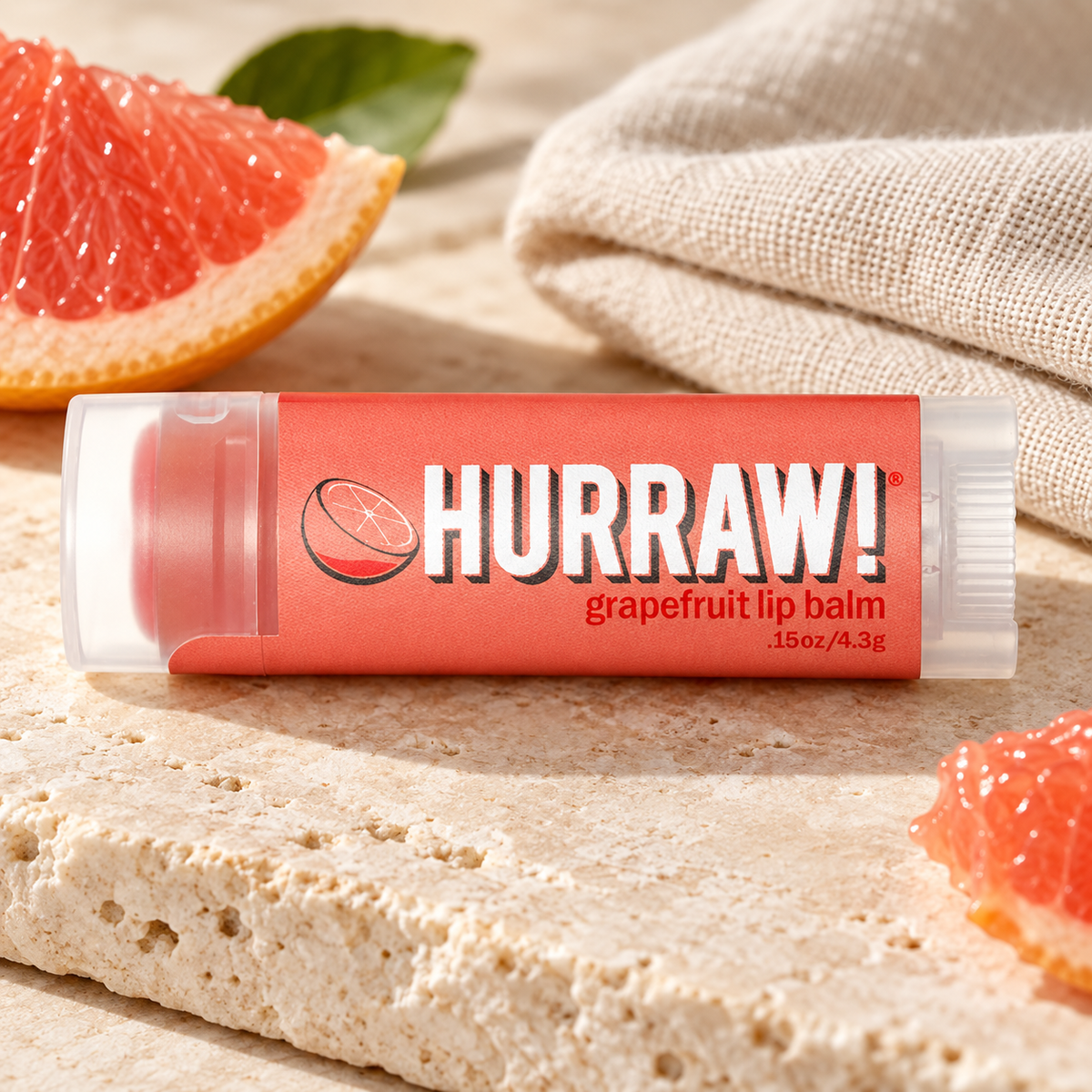 HURRAW Grapefruit Lip Balm/Greyfurtlu Dudak Koruyucu – sunum önerisi