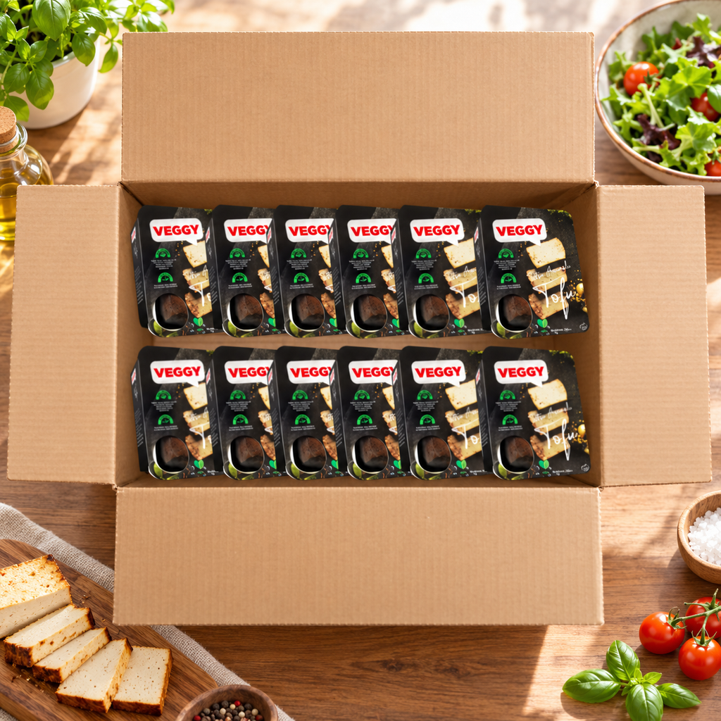 VEGGY Tütsü Aromalı Tofu 200 g 12 Adet - 1 Koli – sunum önerisi