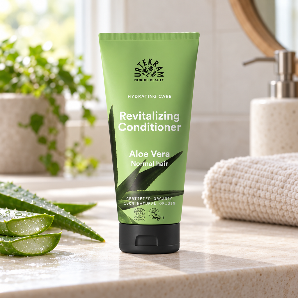 URTEKRAM Organik Aloe Vera Saç Kremi 180 ml – sunum önerisi