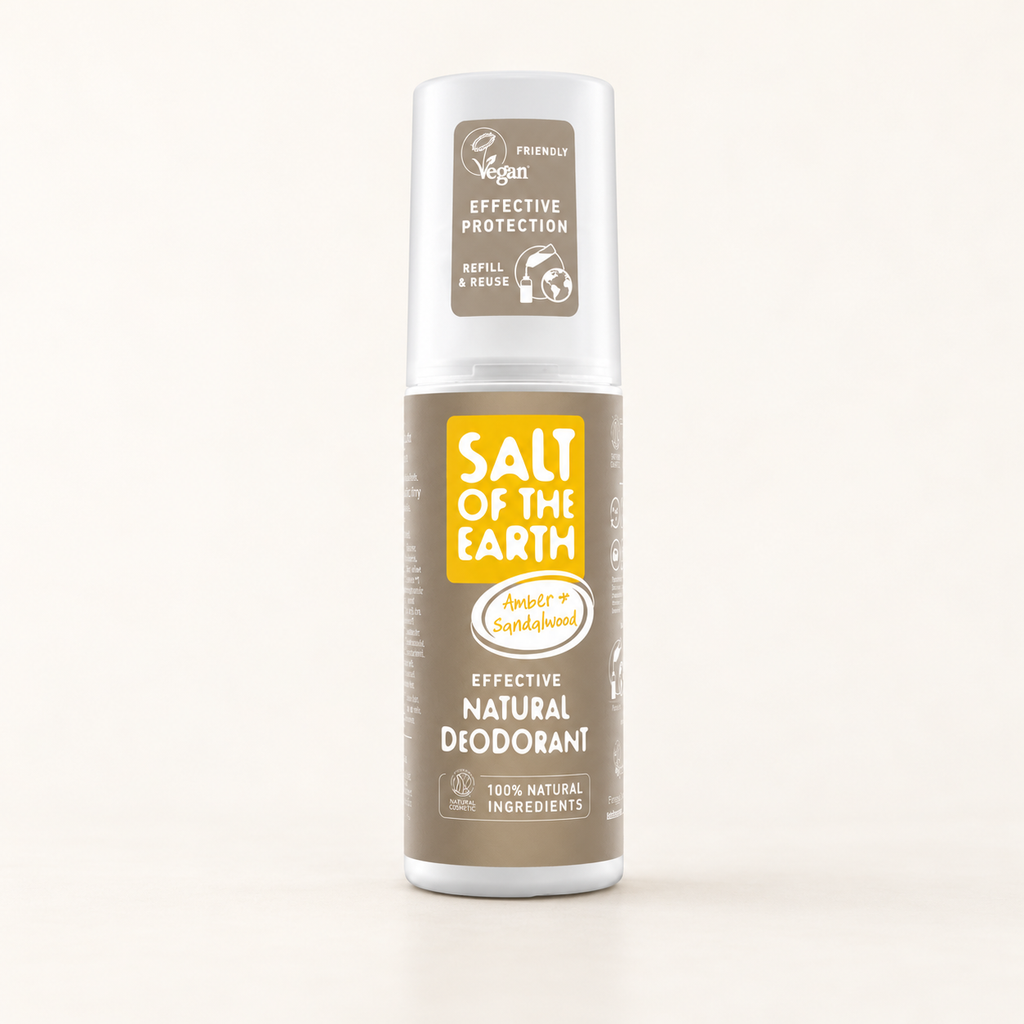 SALT OF THE EARTH Amber + Sandal Ağacı Sprey Deo 100 ml – stüdyo çekimi