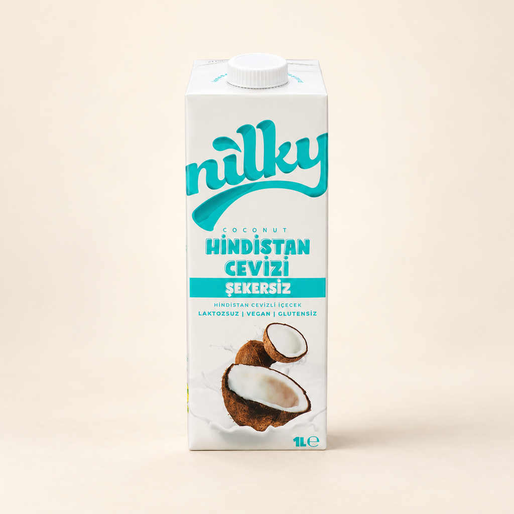 NILKY Hindistan Cevizi Şekersiz 1 Litre – stüdyo çekimi