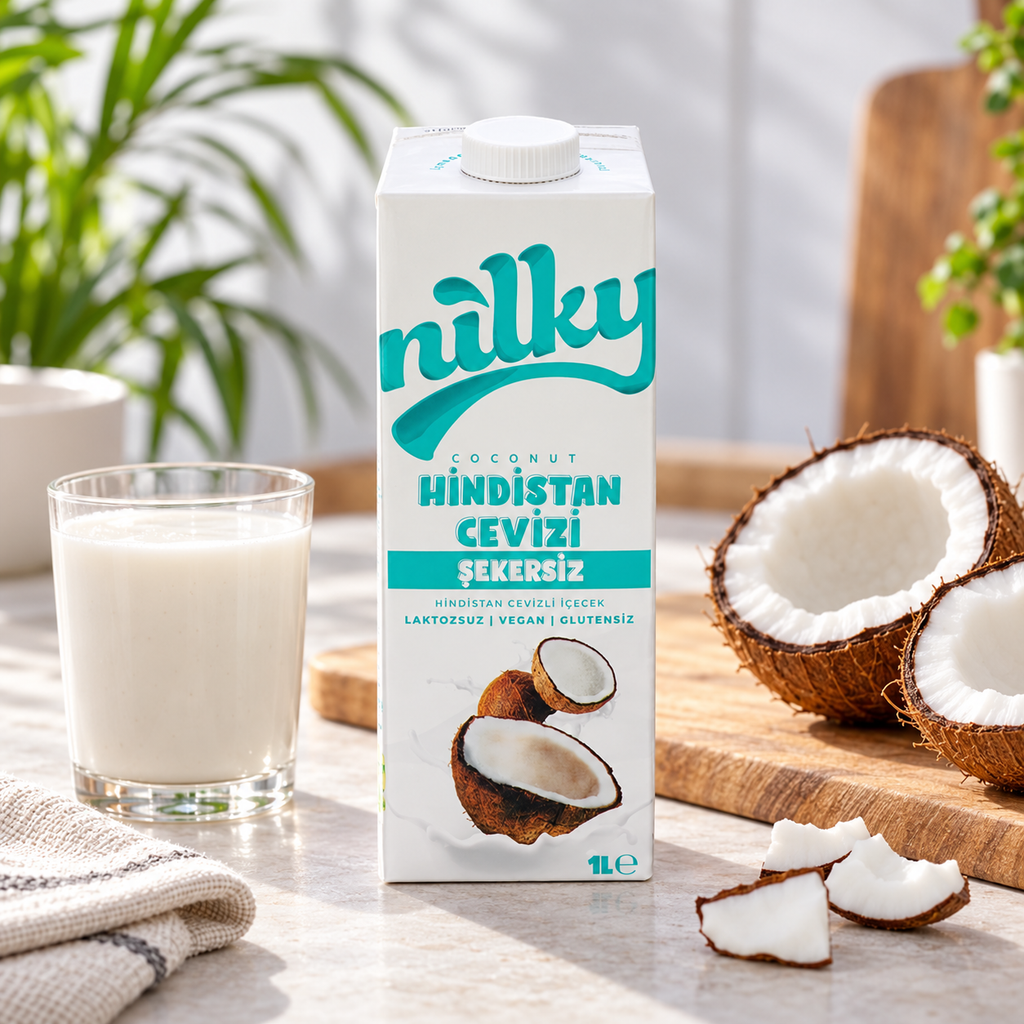 NILKY Hindistan Cevizi Şekersiz 1 Litre – sunum önerisi