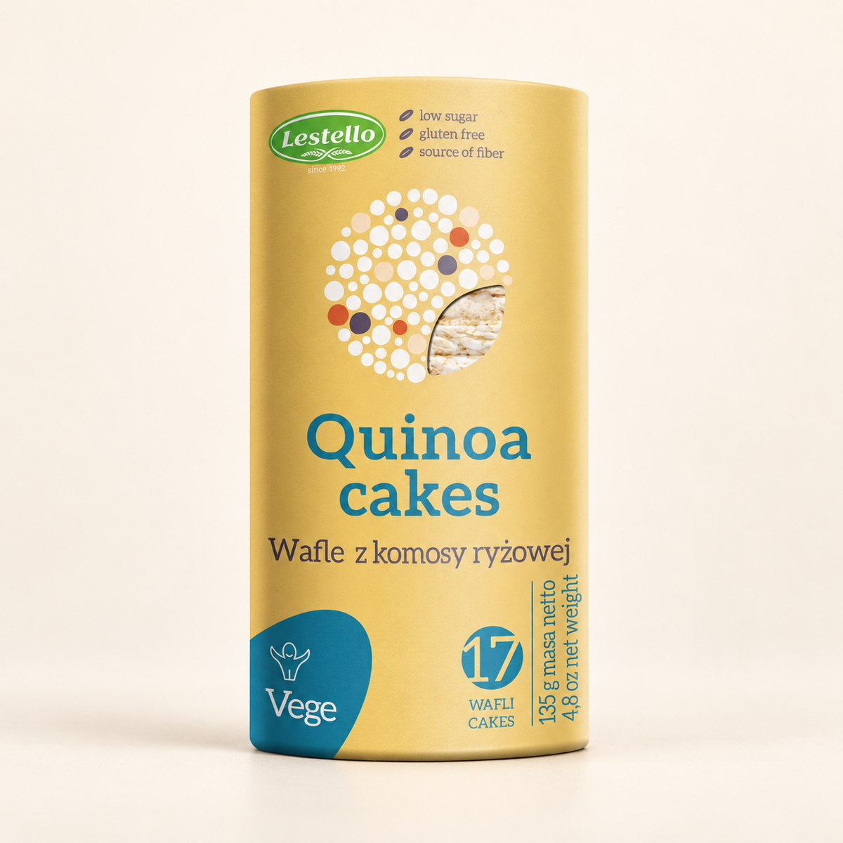 LESTELLO Glutensiz Kinoa Patlağı Kraker 135 g – stüdyo çekimi