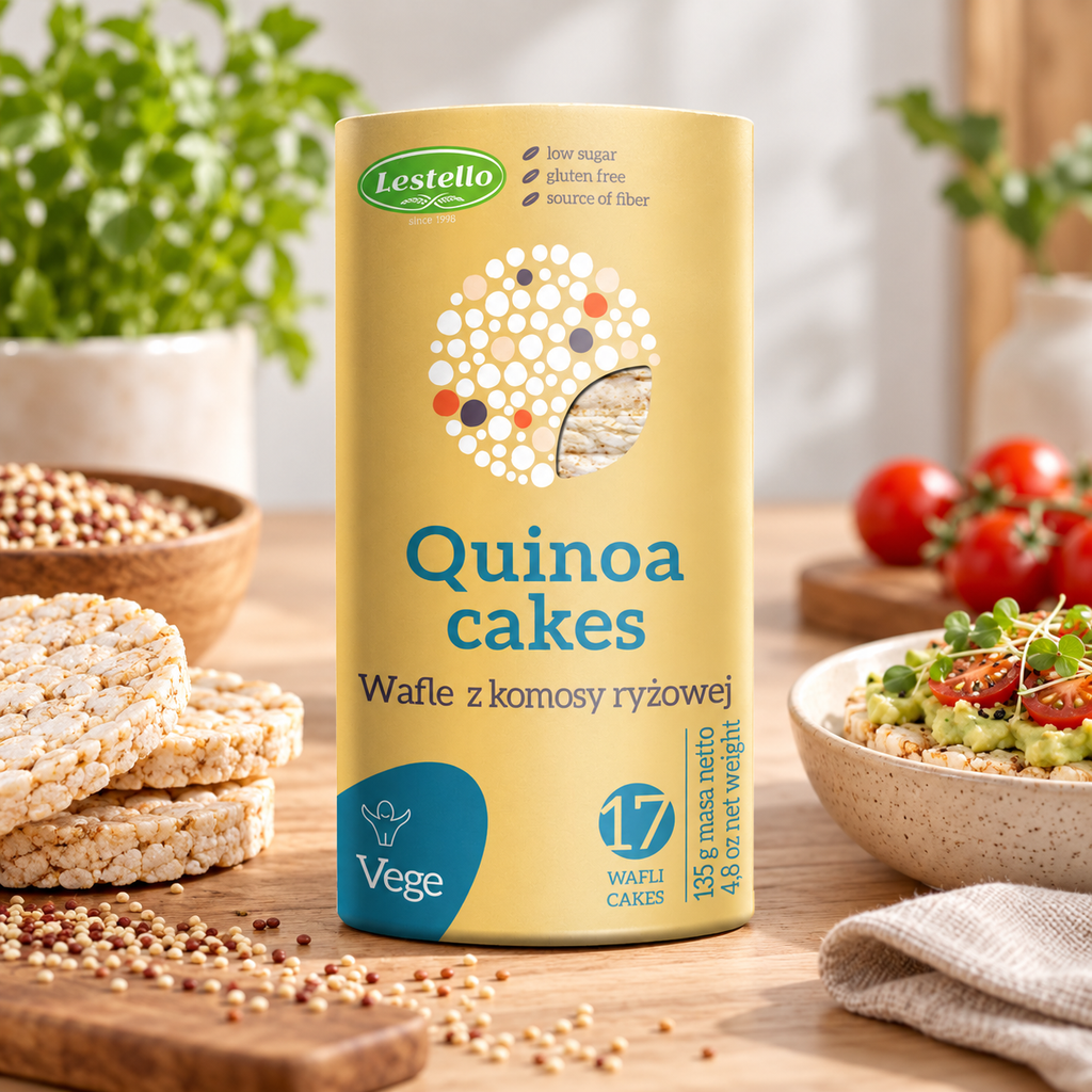 LESTELLO Glutensiz Kinoa Patlağı Kraker 135 g – sunum önerisi