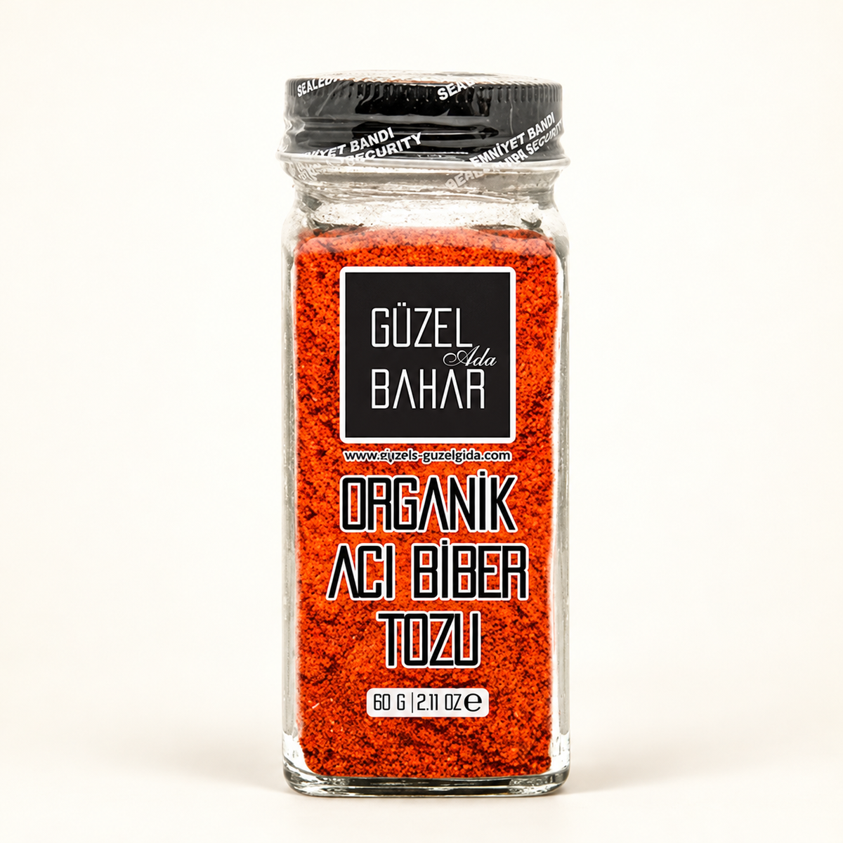 GÜZEL BAHAR Organik Acı Chili Kırmızı Biber Tozu 60 g – stüdyo çekimi