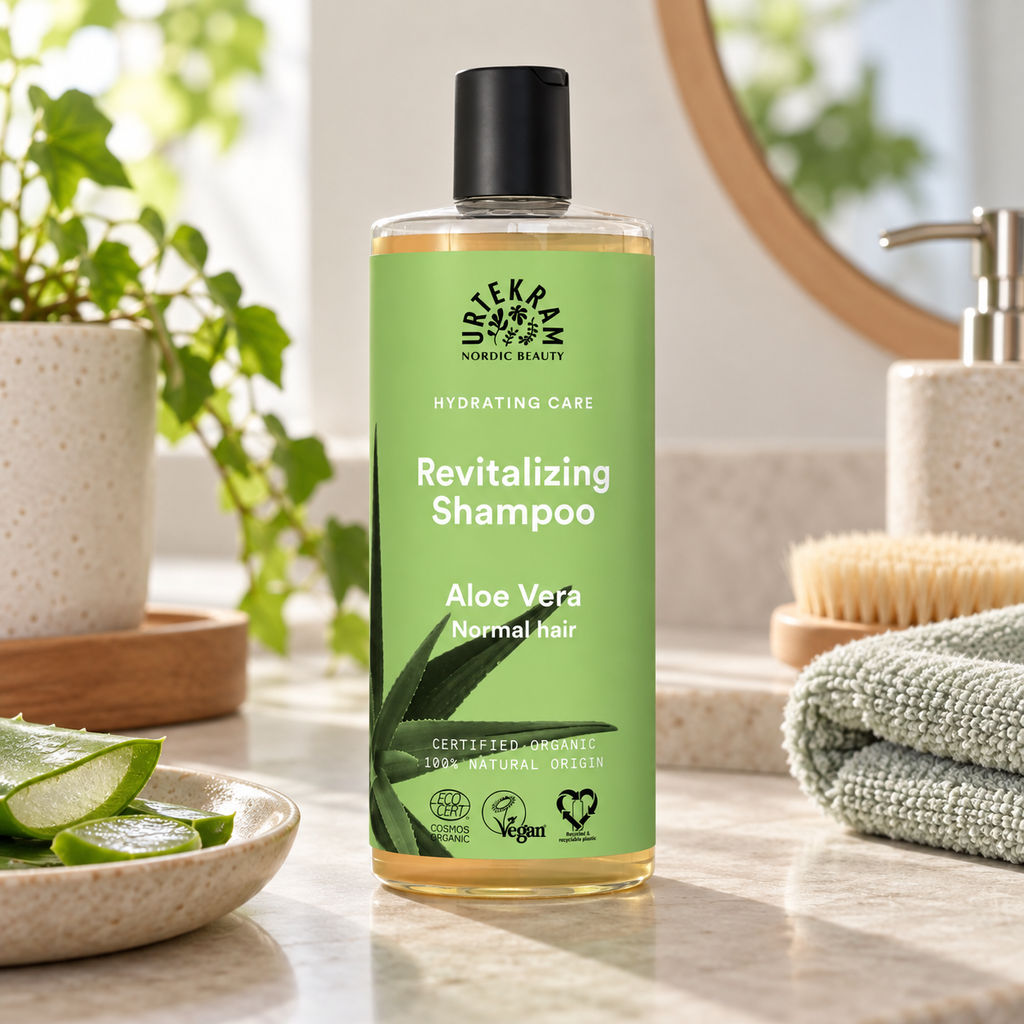 URTEKRAM Organik Aloe Vera Şampuan 500 ml – sunum önerisi