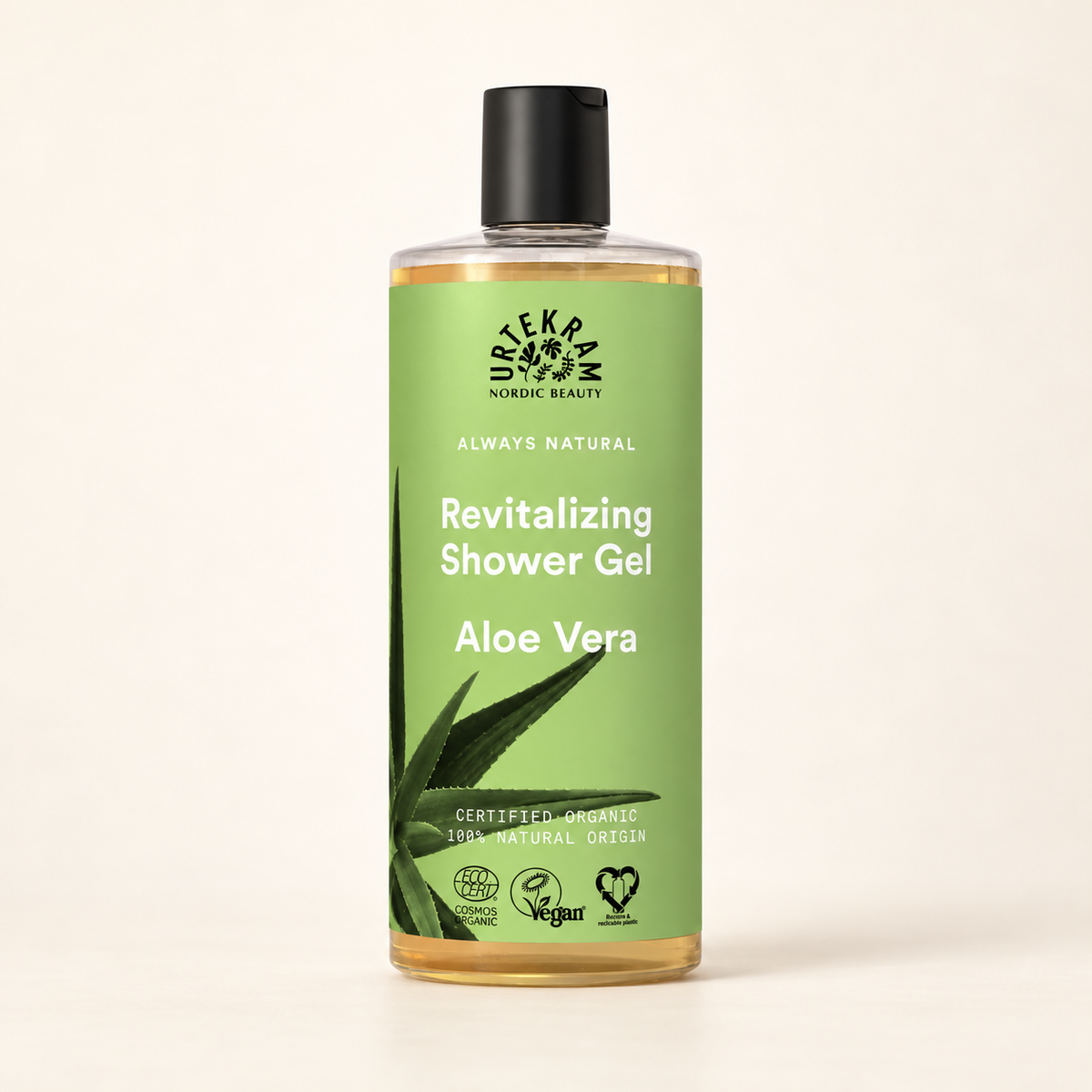 URTEKRAM Canlandırıcı Aloe Vera Duş Jeli 500 ml – stüdyo çekimi