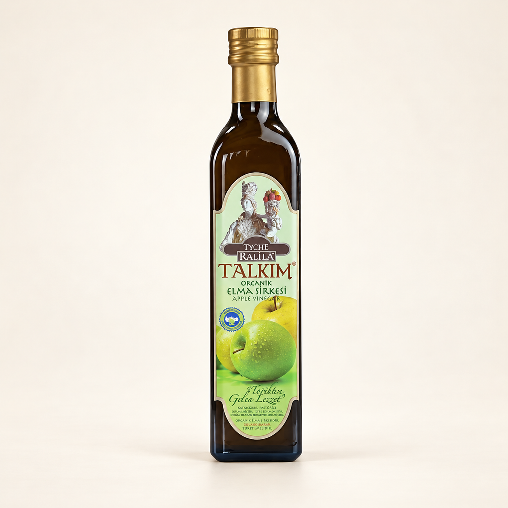 RALİLA Organik Talkım Elma Sirkesi 500 ml (Probiyotik) – stüdyo çekimi