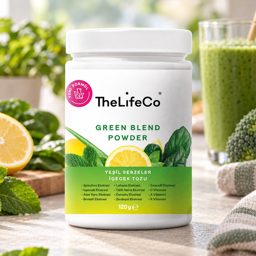 THE LIFECO Yeşil Sebzeler İçecek Tozu Green Blend 120 g – sunum önerisi