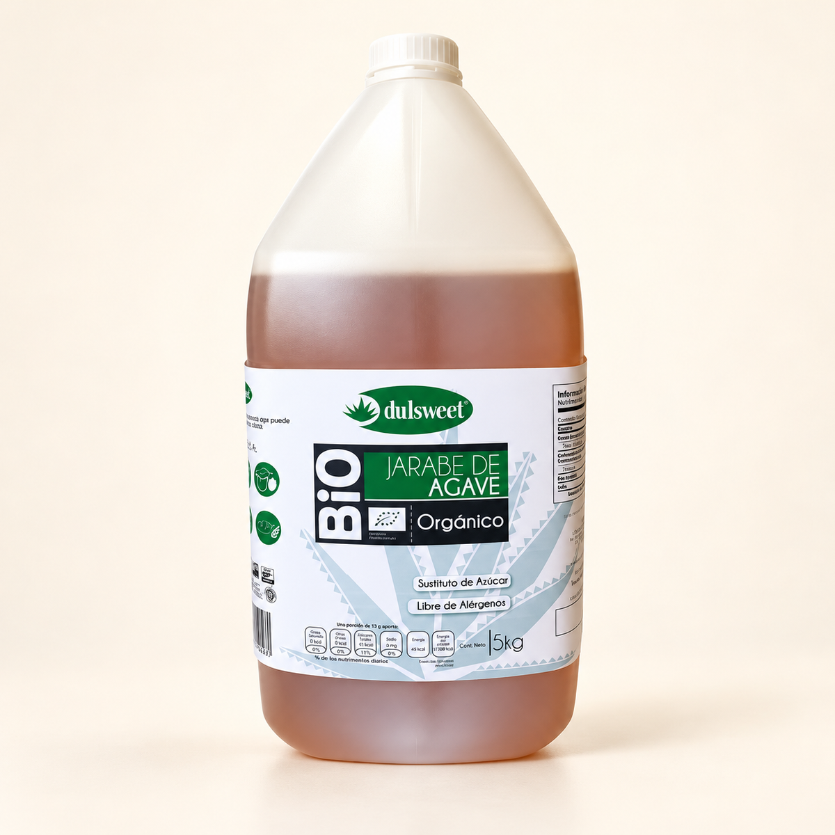 DULSWEET Organik Agave Şurubu 5 kg – stüdyo çekimi