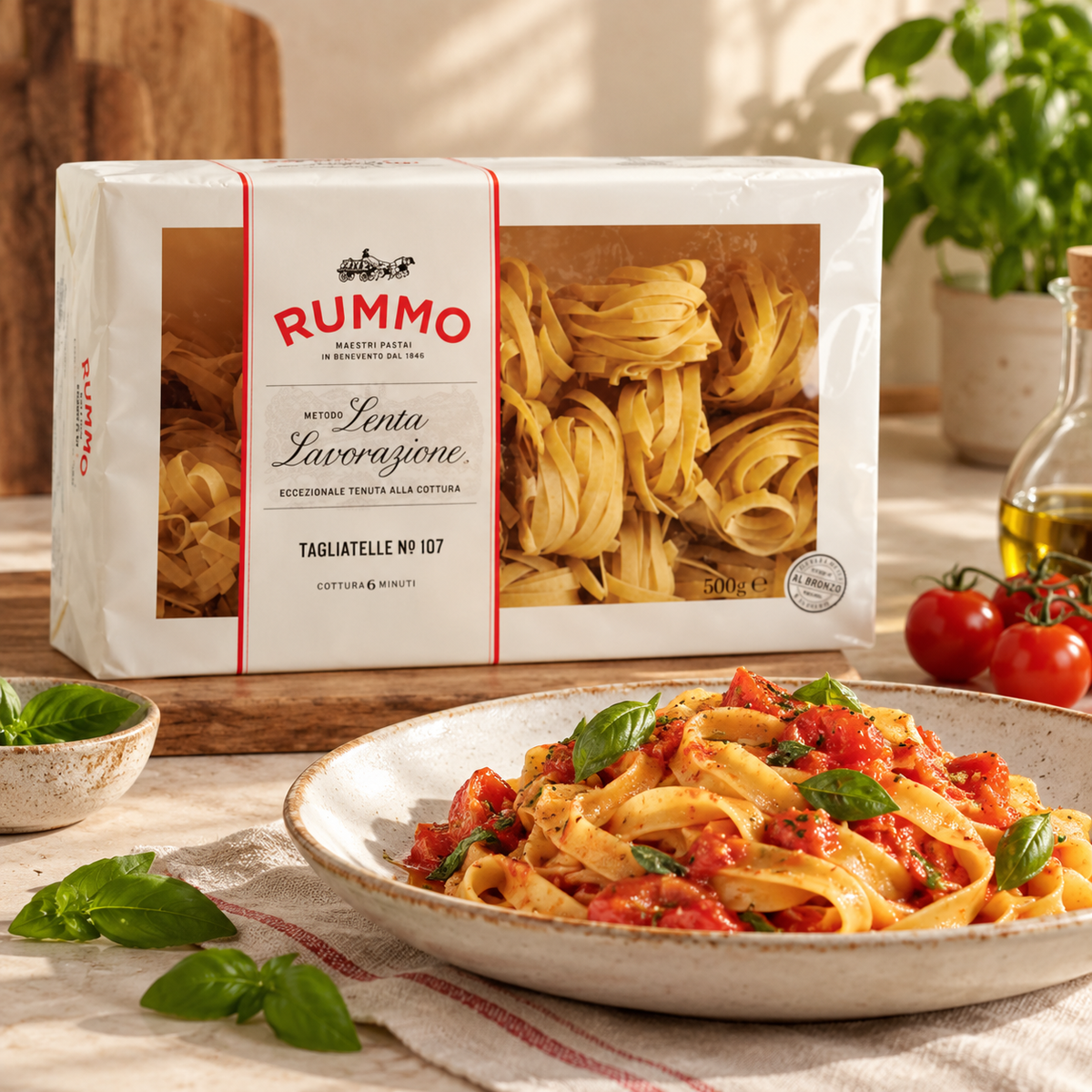 RUMMO Tagliatelle Makarna 500 g – kullanım ve sunum önerisi
