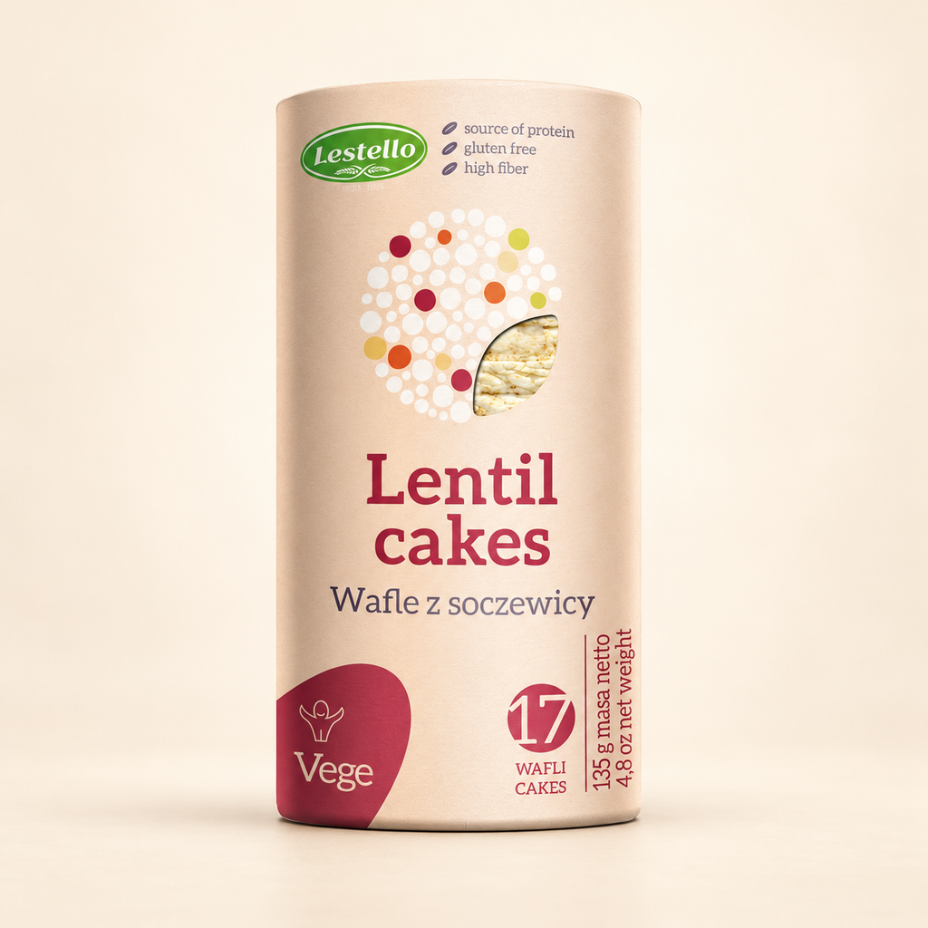 LESTELLO Glutensiz Mercimek Patlağı Kraker 135 g – stüdyo çekimi