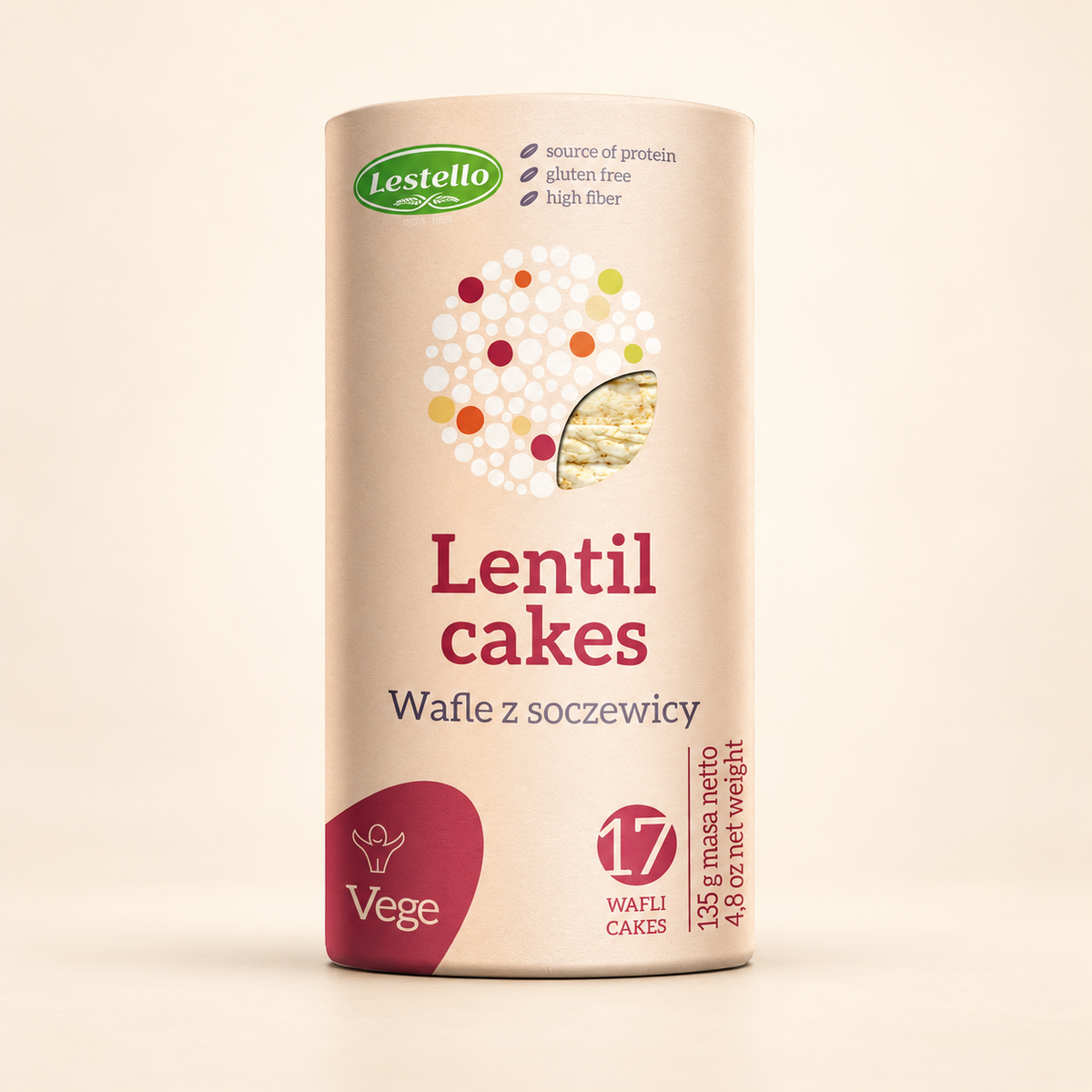 LESTELLO Glutensiz Mercimek Patlağı Kraker 135 g – stüdyo çekimi
