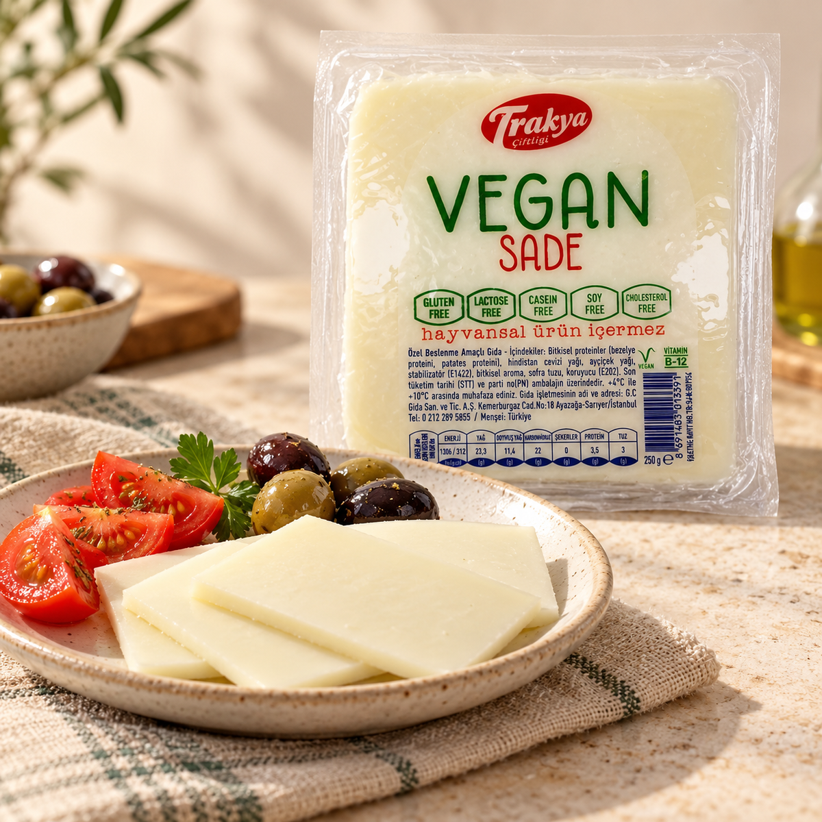 TRAKYA ÇİFTLİĞİ Vegan Sade 250 g – kullanım ve sunum önerisi