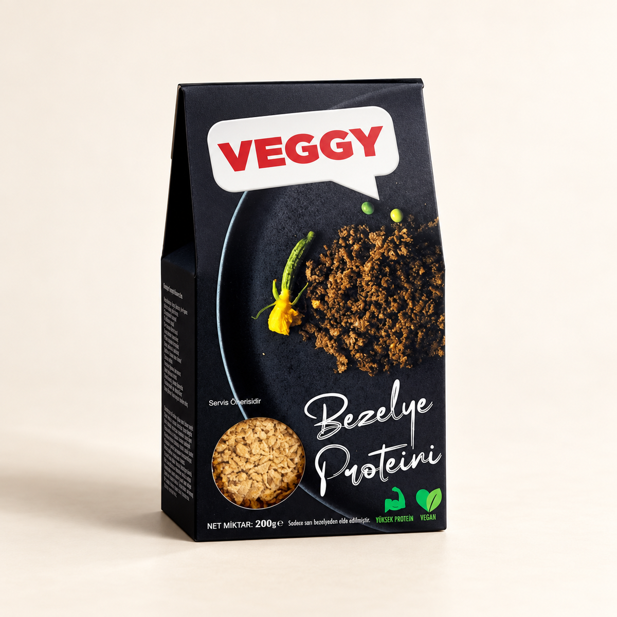 VEGGY Granül Bezelye Kıyması-Proteini 200 g – stüdyo çekimi
