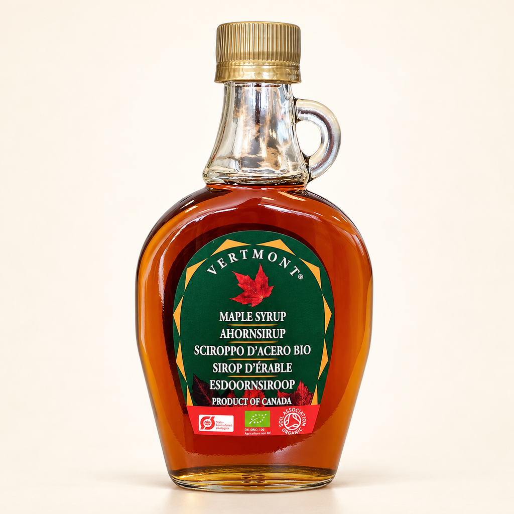 VERMONT Organik Akçaağaç Şurubu 330 g / 250 ml – stüdyo çekimi