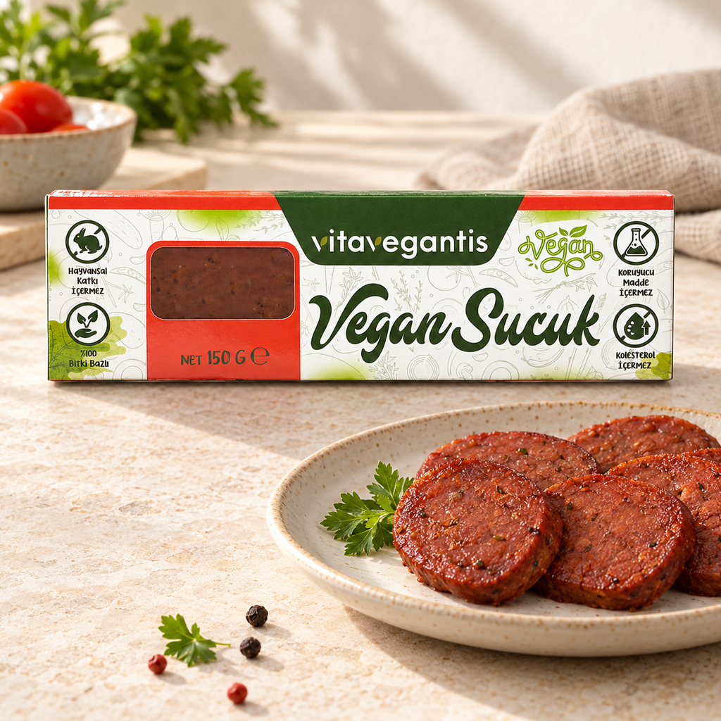 VITA VEGANTIS Vegan Sucuk 150 g – sunum önerisi