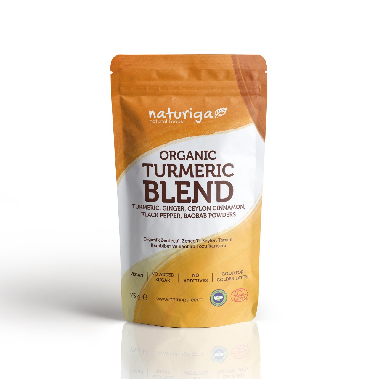 NATURIGA Organik Zerdeçallı Karışım (Altın Süt Karışımı) 75 g