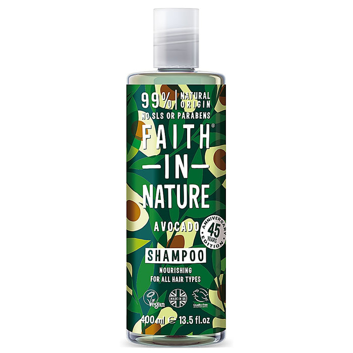 FAITH IN NATURE %99 Doğal İçerikli Besleyici Şampuan 400 ml Tüm Saçlar Tipleri İçin Avokado