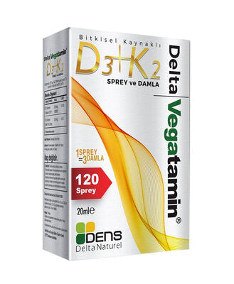 VEGATAMIN Vegan D3+K2 Vitamini 20 ml Sprey-Damla