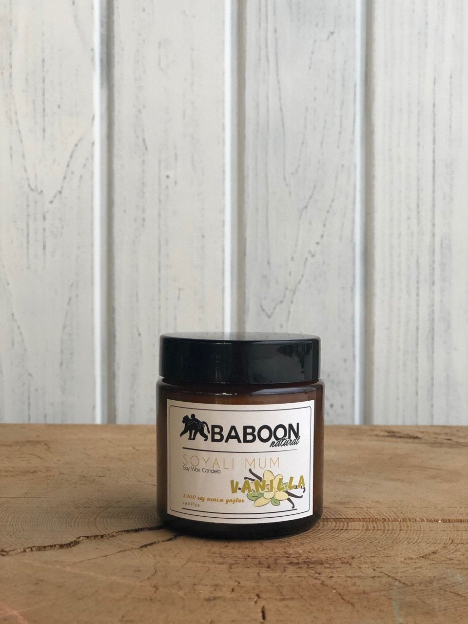 BABOON NATURAL Soyalı Mum Vanilya